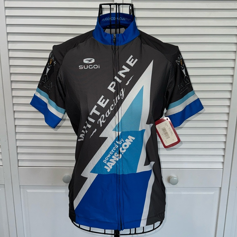 NWT🚴‍♀️SUGOi Women’s White Pine Racing Custom RS Pro Cycling Jersey Size M